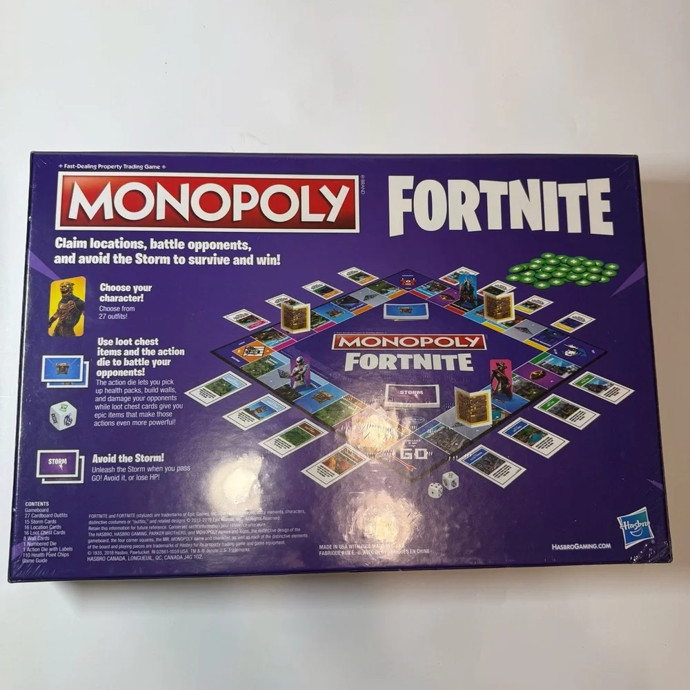 Monopoly Fortnite Edition Board Game Hasbro‎ Gaming NEW & SEALED